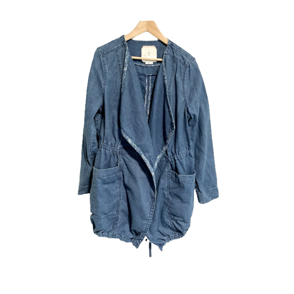 Anthropologie Hei Hei High Plains Chambray Anorak Long Jacket Coat